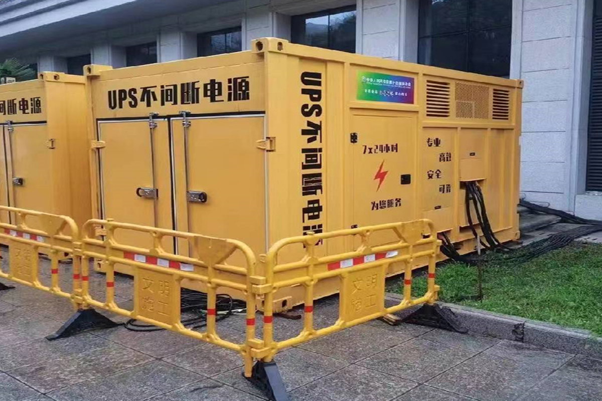 南岔发电机租赁施工现场