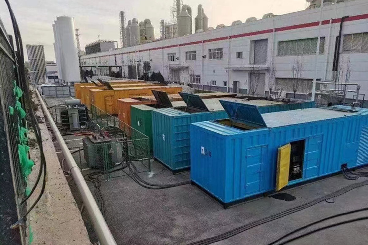 南岔发电机租赁施工现场