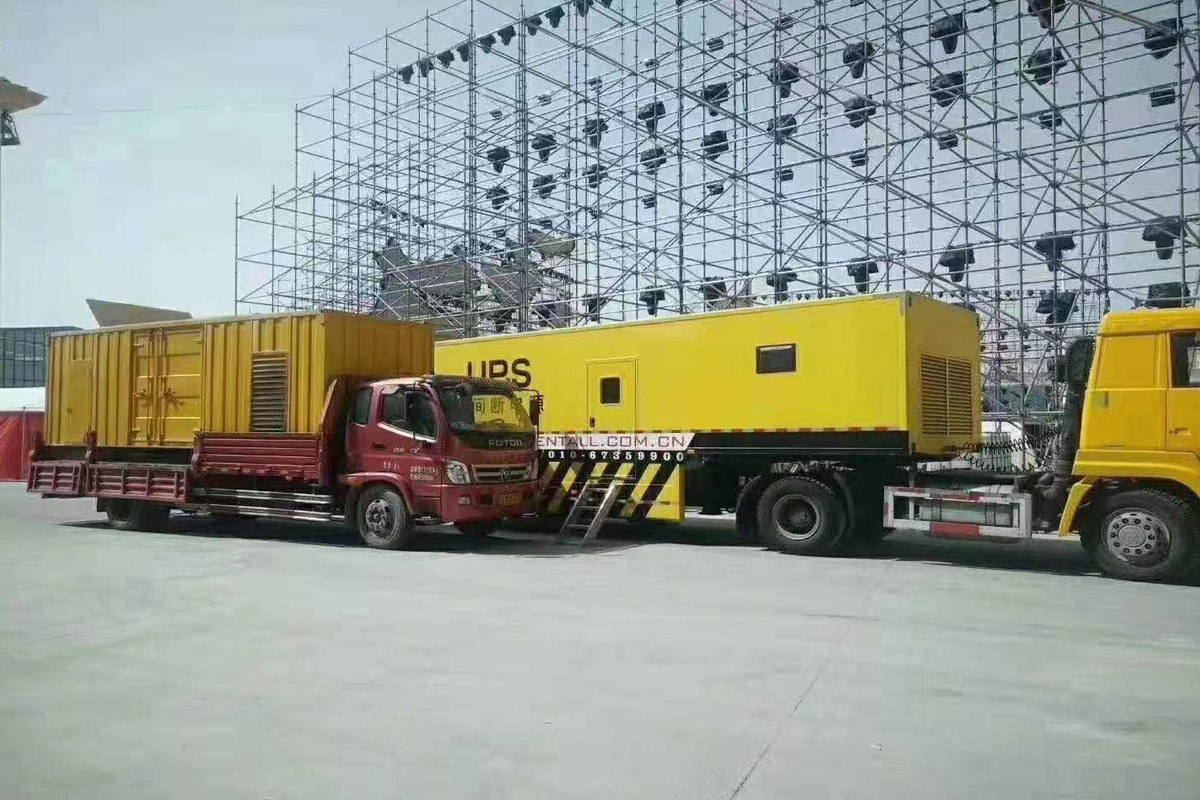 南岔发电机租赁施工现场